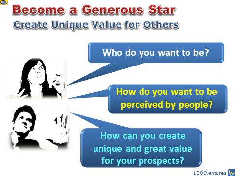 Gecome a generous Star - Create Greater Value for Others - emfographics, Vadim Kotelnikov, Dennis Kotelnikov, Ksenia Kotelnikova