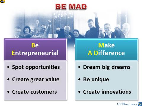 BE MAD - Be Entrepreneurial! Make A Difference! Vadim Kotelnikov