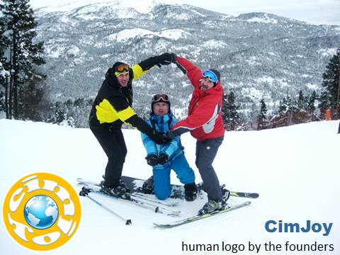 CimJoy - human logo, founders, Vadim Kotelnikov, Sergei Federov, Alexey Fedorov