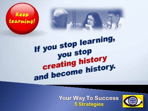 Is you stop learning you stop creating history and become history. Great learning quotes Vadim Kotelnikov emfographics