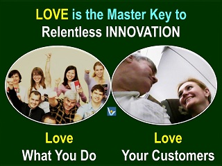 Vadim Kotelnikov photogram: Innovation is Love, Love what you do, love your customers