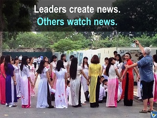 Leaders vs Followers, create news, Vadim Kotelnikov quotes, photogram