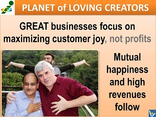 Great business is customer-focused, high revenues follow Vadim Kotelnikov quotes Innompic Planet of Loving Creators